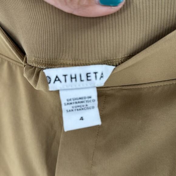 ATHLETA Brooklyn 9” Bermuda Hiking Walking Shorts Big Sur Brown gorpcore size 4 - Picture 8 of 10
